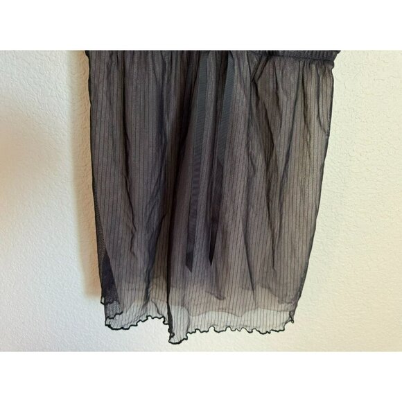 SIMPLY VERA Vera Wang Black Size Large Babydoll Nightie Teddy Bow Sheer - Picture 4 of 13